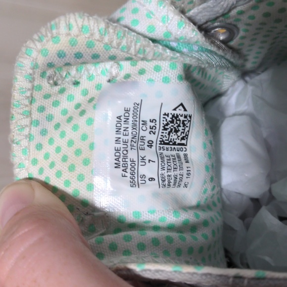 Converse Chuck Taylor All-star Unisex double tongue gray and teal - Picture 8 of 10